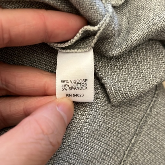 Banana Republic Gray Herringbone Pencil Skirt Pockets 2 - Picture 9 of 11